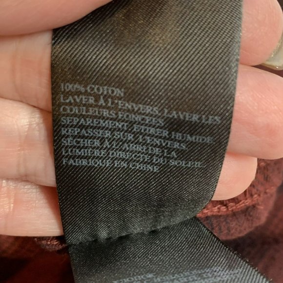 AllSaints Women's Size 4 Red Black Snap Cross Body Layer Flannel Long Sleeve Top - Picture 8 of 8